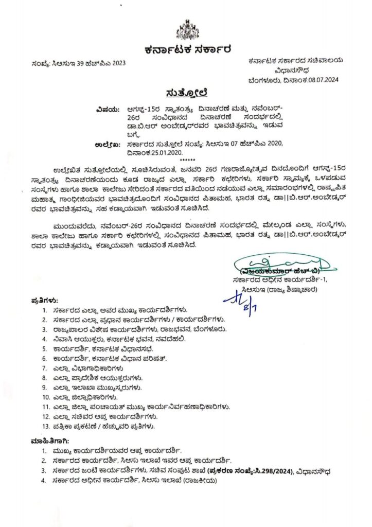 ಸ್ವಾತಂತ್ರ್ಯ ದಿನಾಚರಣೆ, ಗಣರಾಜ್ಯೋತ್ಸವ ದಿನಾಚರಣೆಯ ಸಂದರ್ಭ ಕಡ್ಡಾಯವಾಗಿ ಈ ಮಾಹಿತಿ ತಿಳಿದಿರಲಿ 1 IMG 20250124 WA0017 1